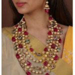 Artificial Jewellery with Saree