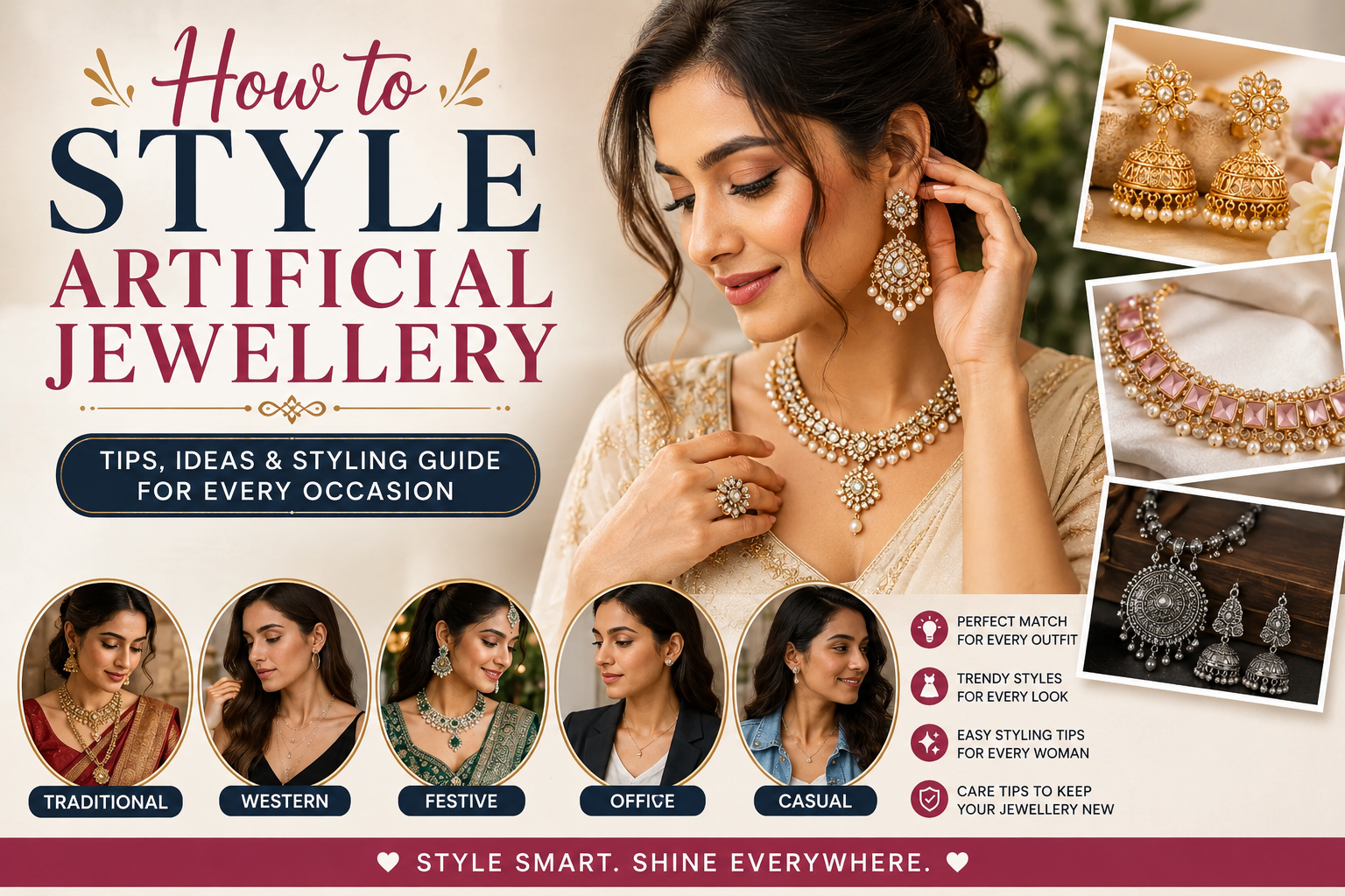 how to style artificial jewellery