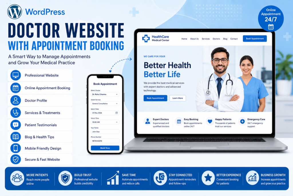 WordPress doctor website with appointment booking