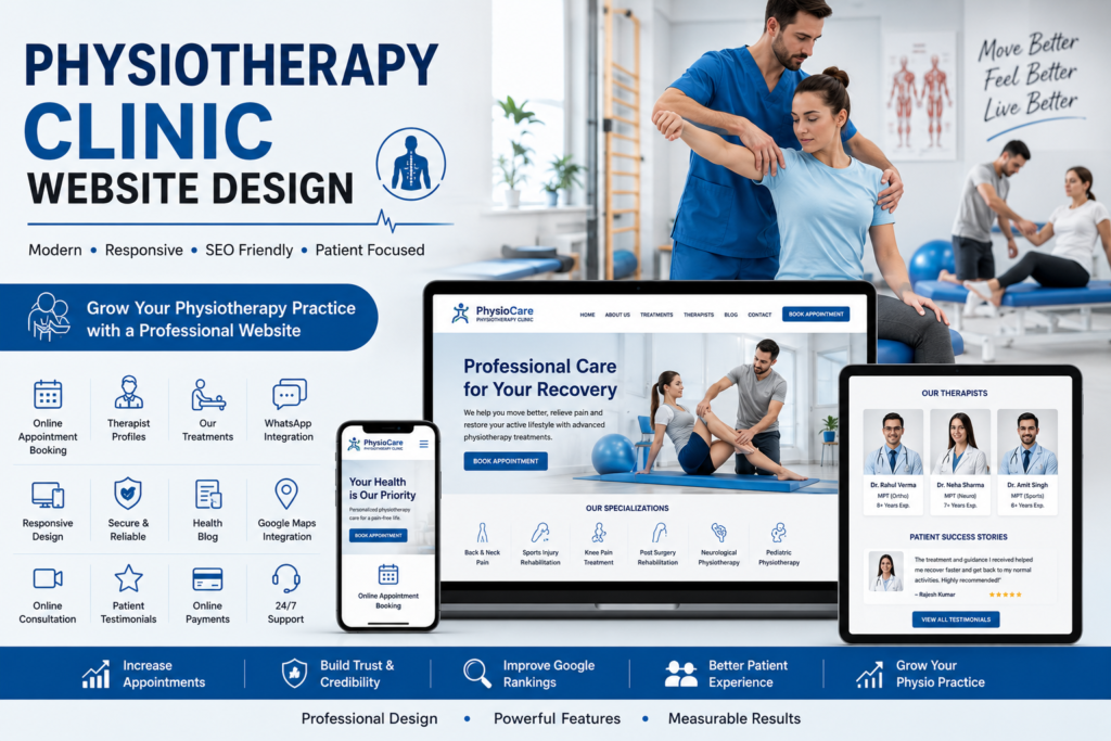 physiotherapy clinic website design